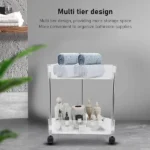 Acrylic Corner Trolley With Wheels  2 tier