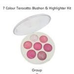 Glamorous Face Highlighter & Blusher Palette (7 Colors) – Glow & Flush in One