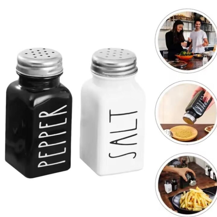 Glass Bottles Salt Pepper Shaker