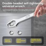 1Pc Double Ended Wrench, Self -Tightening  Screw Nuts Repair Wrench, Double-Headed Ratchet Spanner, Adjustable Torx Spanner