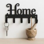 Black Metal Wall Mount Vintage Keys Hook 3 Different Shape Keys Hanger Hooks  HOME Shape & FAMILY Shape & KITCHEN Shape