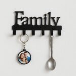 Black Metal Wall Mount Vintage Keys Hook 3 Different Shape Keys Hanger Hooks  HOME Shape & FAMILY Shape & KITCHEN Shape