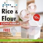 Rice and Flour Container with Wheel  10 kg