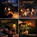 Rechargeable LED Lamp Bulb, Emergency Camping Lights with Clip Hook,