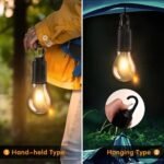 Rechargeable LED Lamp Bulb, Emergency Camping Lights with Clip Hook,