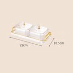 2 Bowl 1 Tray Set Dry Fruit Tray with Lid Divided Serving Tray with Lids for Living Room Candy