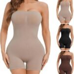Strapless Shapewear Bodysuit for Women Tummy Control Seamless Sculpting Butt Lifter Body Shaper with Removable Straps  Random Colours 💫💫