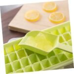 Ice Cube Tray With Lid and Bin | 36 Mini Nuggets Ice Tray For Freezer | Comes with Ice Container, Scoop and Cover | Good Size Ice Bucket random colour