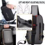 Chest Bag Multifunction Crossbody Sport Running Travel Sling Pack Anti-theft USB Charge Shoulder   (Random Color)