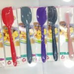 NON STICK HEAT RESISTANCE SILICONE COOKING SPOONS AND SPATULAS : – each (12 inches)