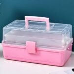 Plastic Storage Box, Desk Organizer, Art Tool Box for Painting, Stationery, Medicine ,