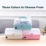 Plastic Storage Box, Desk Organizer, Art Tool Box for Painting, Stationery, Medicine ,