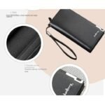 Baellerry Long Wallet For Men Slim Money Mobile Men Leather Wallet Card Holder    