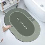 Super Water Absorbent Non-Slip OVAL Bath Mat Floor Mat for Bathroom Shower Room Tub Entrance Kitchen    (Only Random Colours)🤩   
