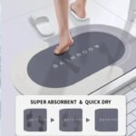 Super Water Absorbent Non-Slip OVAL Bath Mat Floor Mat for Bathroom Shower Room Tub Entrance Kitchen    (Only Random Colours)🤩   