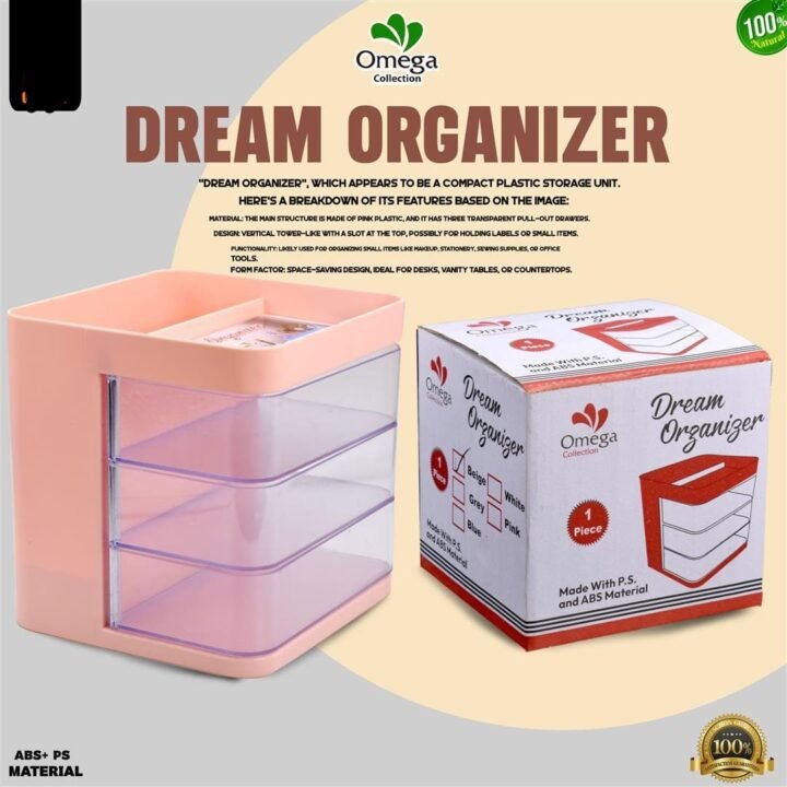 Makeup Organizer for Vanity, Rotating Makeup Organizer, Layered Cosmetics Storage Box Makeup Stationary Organizer    