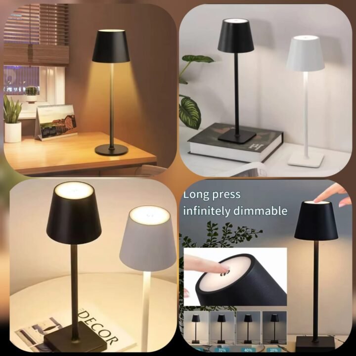 Luxury Metal Rechargeable Tap Lamp @(White & Black) Premium Quality Box Packing