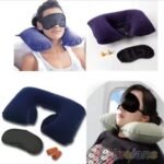 Neck pillow with eye mask