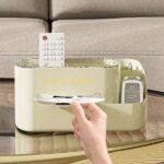 Modern Makeup Organizer With Tissue Box Stylish Cosmetic Display Desk Storagef & F