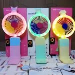 Rechargeable Handy Sharp Lightening Effect Fan with 2 Speed Control