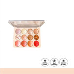Glamorous Face 12 Color Highlighter & Blush On Palette