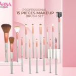 Aqua color line 15 pieces Brush Set.