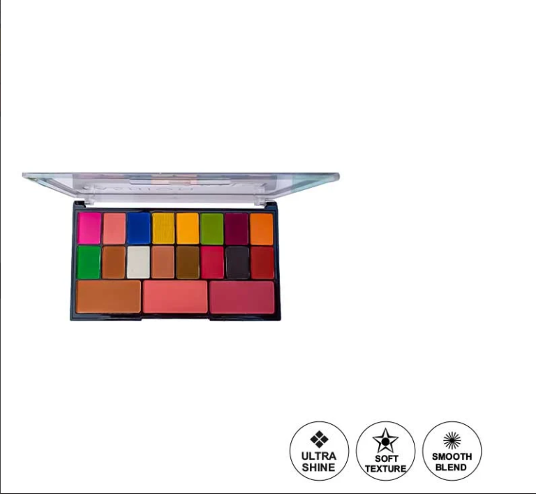 Glamorous Face Eyeshadow Palette 16 Eyeshadows 2 Blushers Peach & Pink 1 Contour 01