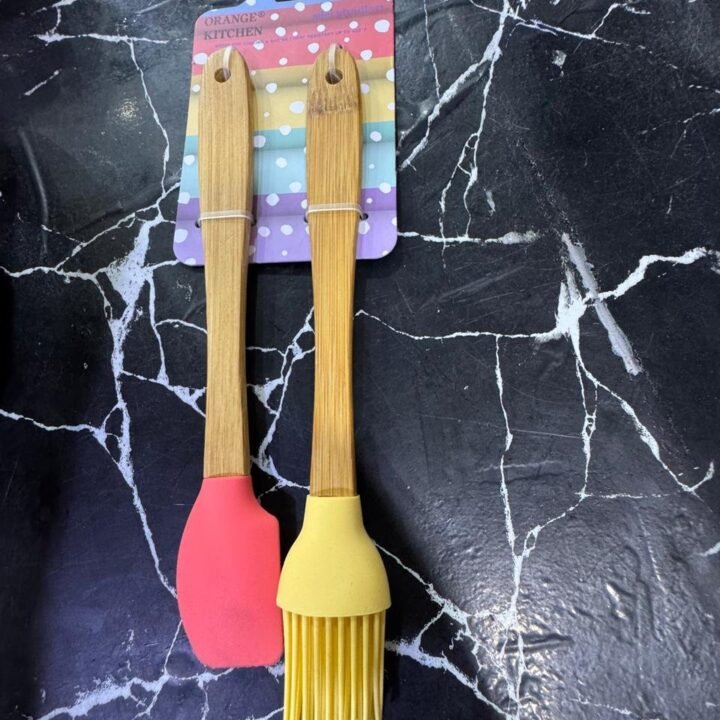 Silicon Spetula&Oil Brush 2pcs set