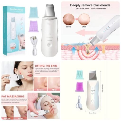 Skin Scrubber Face Spatula,Pores Cleanser Exfoliator Blackhead Remover Comedones Extractor for Facial Deep Cleansing &hellip  1