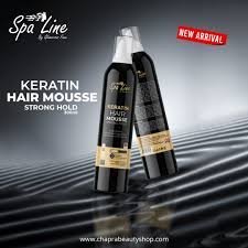 Spa Line By Glamorous Face Keratin Hair Mousse – Strong Hold Black