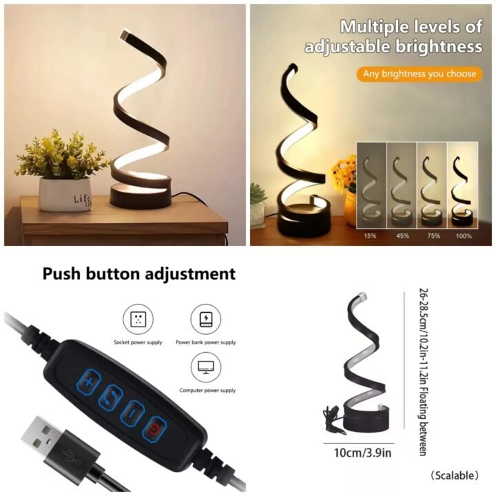 Spiral LED 3 Colours Adjustable Light