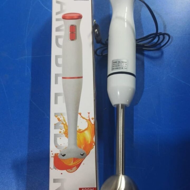 Stainless Steel 4 Blades Electric Hand Blender with Box Packing (Mix Random colour)