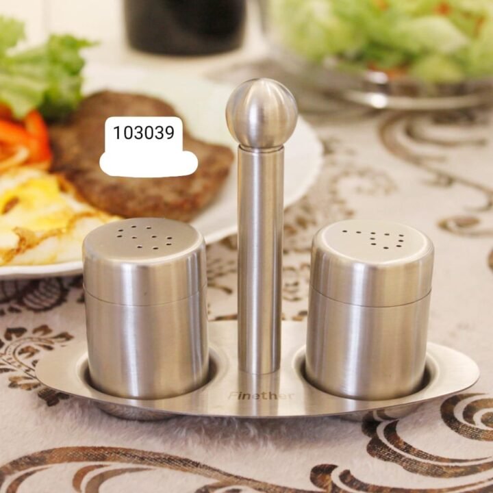 Stainless steel salt and pepper