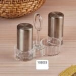 Steel salt and pepper acrylic stand