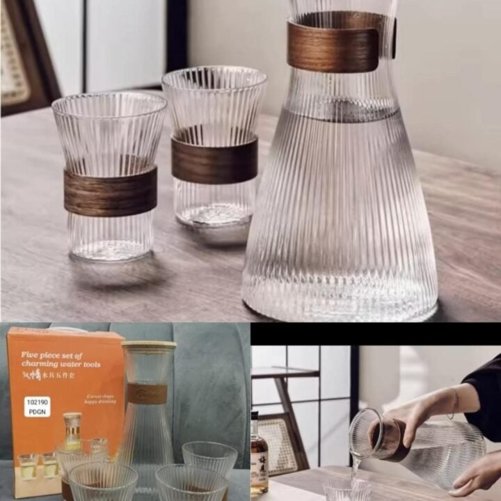Water set 4pcs glass 1pcs jug glass merterial