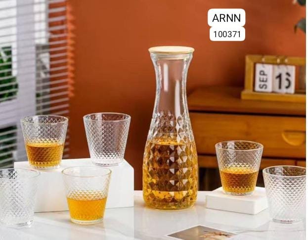 Water set 6pcs glass one pcs jug