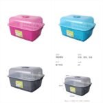 Dish Drainer Rack With Lid (Random Colour)