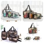 Transparent Travel Cosmetic Bag  ( 3pcs set)