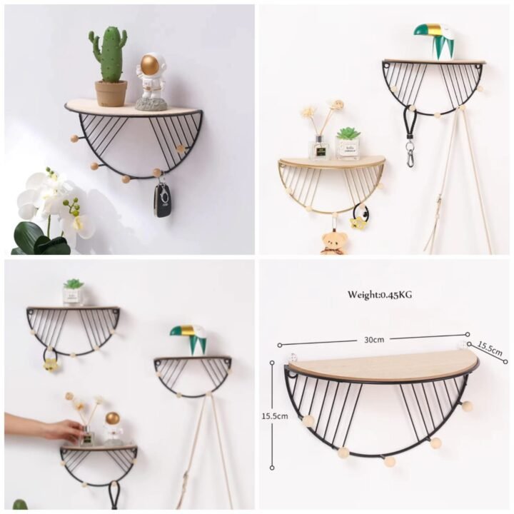 D-Shape Wall-Mounted Storage Shelf  (Box Packing)