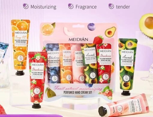 Meidian Fruit Extract Moisturizing Perfumed Hand Cream Set (Pack of 5)