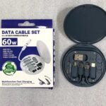 5-in-1- 60W Charging Data Cable Set – USB to Type C, USB to iPhone, Type C to C, Type C to iPhone, Type C to Micro – Compatible with All Devices  Rs – 💫☑ (With Box)