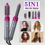 5 in 1 Hair Dryer Hot Comb Set Wet and Dry Professional Curling Iron Hair Straightener Styling Tool Hair Dryer Household