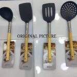 NON STICK HEATED KITCHEN COOKING UTENSILS WITH WOOD HANDLE : – each ( Four Models)