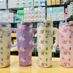 SITARAYURI 30oz Stainless Steel Insulated Water Bottle Thermal Coffee Insulation Cup Cold Hot Mug Vacuum Flask with Handle Straw