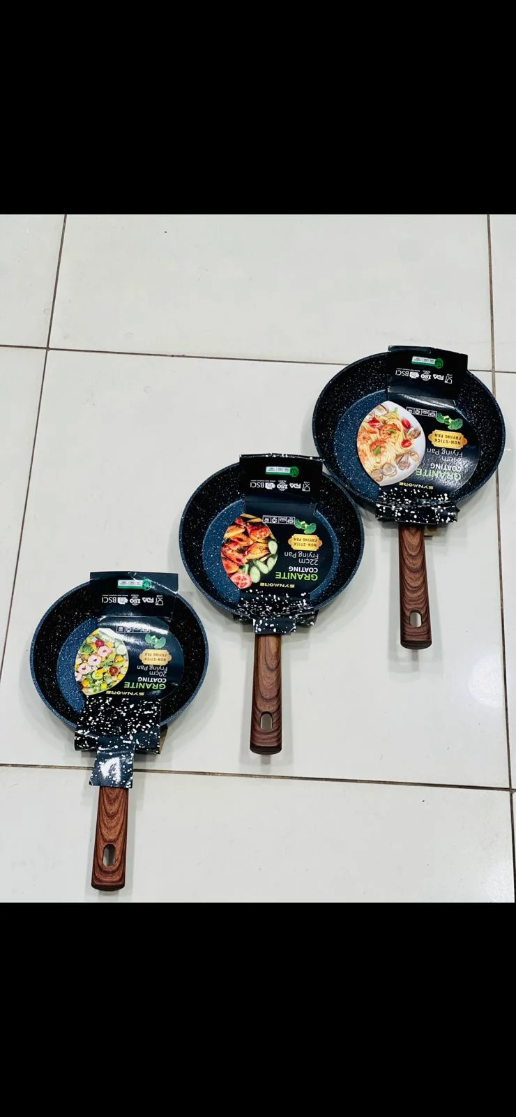 INDUCTION BASE NON STICK GRANITE FRYING PAN PREMIUM QUALITY  22 cm :