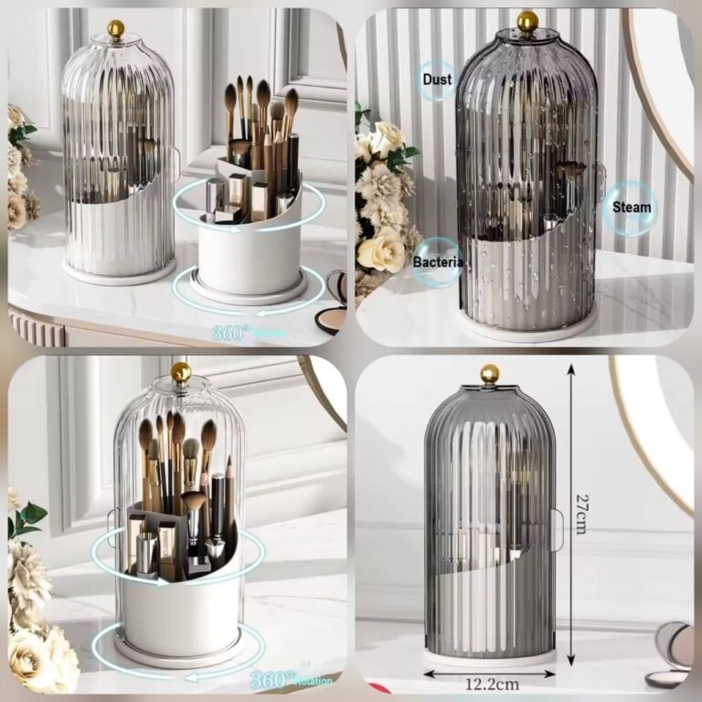 Dustproof Rotating Luxury Brush Holder (Box Packing)