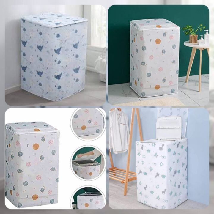 Double Washing Machine Cover-(Random Prints) Premium Quality 🇨🇳