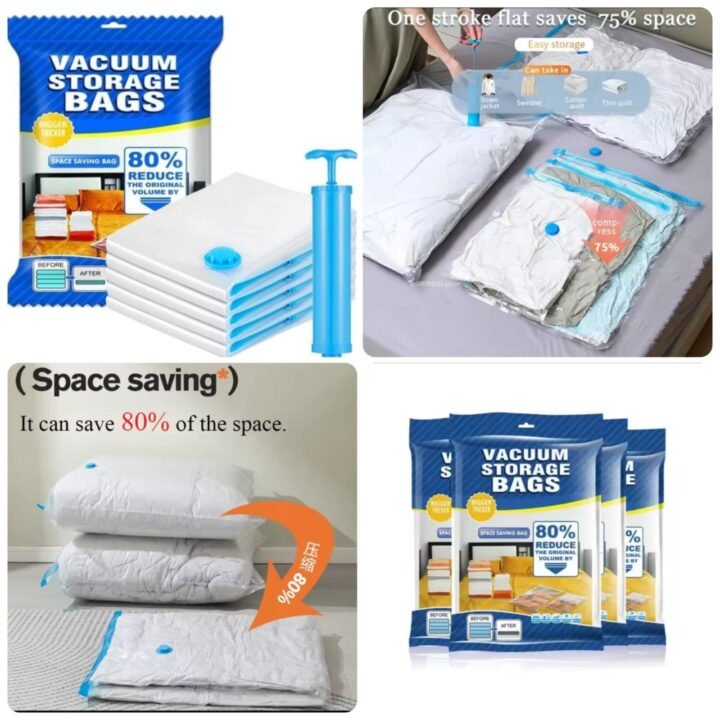 Vacuum Bag 4pcs With Hand Pump