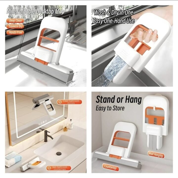 NEW Mini Sponge Mop Hand-free Wash Mops Mini Portable Super ...