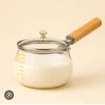 Single handle milk pot glass merterial  sal